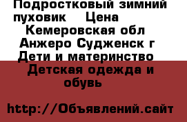 Подростковый зимний пуховик  › Цена ­ 2 000 - Кемеровская обл., Анжеро-Судженск г. Дети и материнство » Детская одежда и обувь   